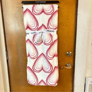 Lucky Brand Valentine’s Day Hearts throw blanket. New